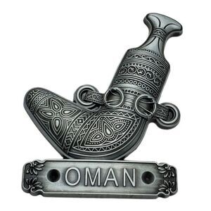 Oman Refrigerator Fridge Magnet Travel Souvenir Gift Omani‎ Dagger Khanjar Metal